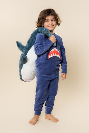 Charlie Choe boys velours lounge set m61053-42 blue Blue