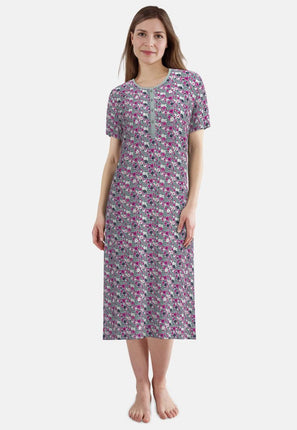 Gotzburg dames Nachthemd 250280 625 Blau – op model