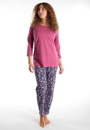 Gotzburg dames Pyjama 250296 425 rot-mittel-allover