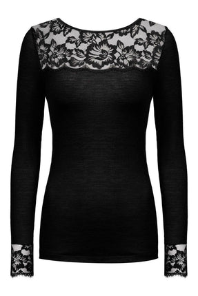Mey T-shirt long sleeve Serie Wool Love kant 66015