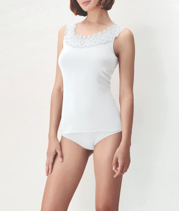 Oroblu Cotton Lace Top VOBT67585 – op model