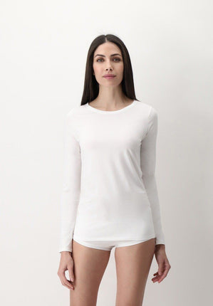 Oroblu Perfect Line Cotton T-Shirt Long VOBT01676 – White