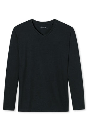 Schiesser 163846 m&r T-shirt 1/1 mouw 0 Zwart – voorkant