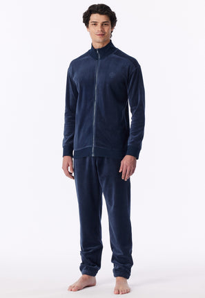 Schiesser Heren Huispak 183941 861 deep sea blue – op model
