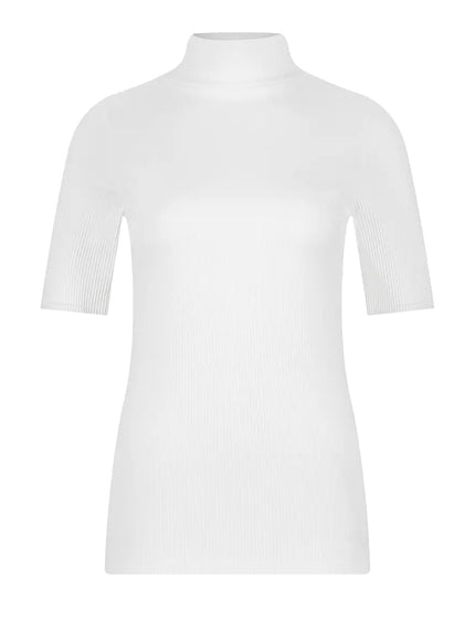 Ten Cate Thermo Rib Col korte mouw 32356 – snow white, voorkant