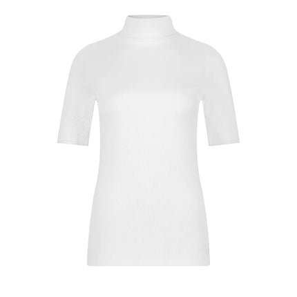 Ten Cate Thermo Rib Col korte mouw 32356 – snow white, voorkant