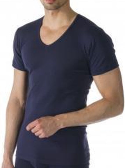Mey Heren T-shirt V-neck casual cotton 49107