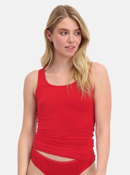 Bamboo basics dames Singlet 2 pack Anna – red, op model
