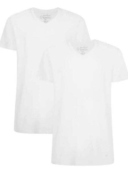 Bamboo basics Men 2 pack T-shirt V-hals Velo