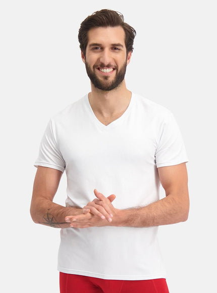 Bamboo basics Men 2 pack T-shirt V-hals Velo