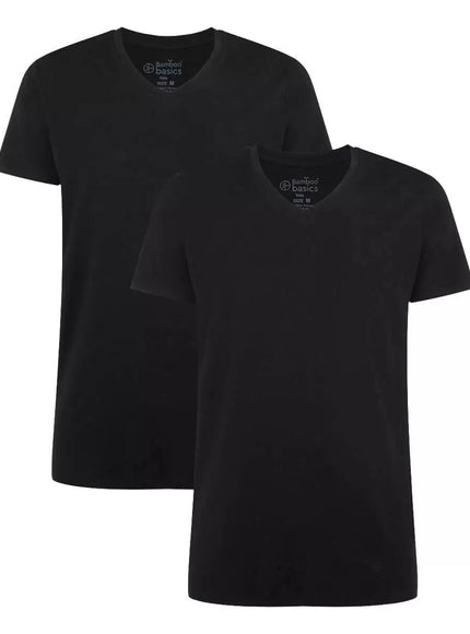 Bamboo basics Men 2 pack T-shirt V-hals Velo