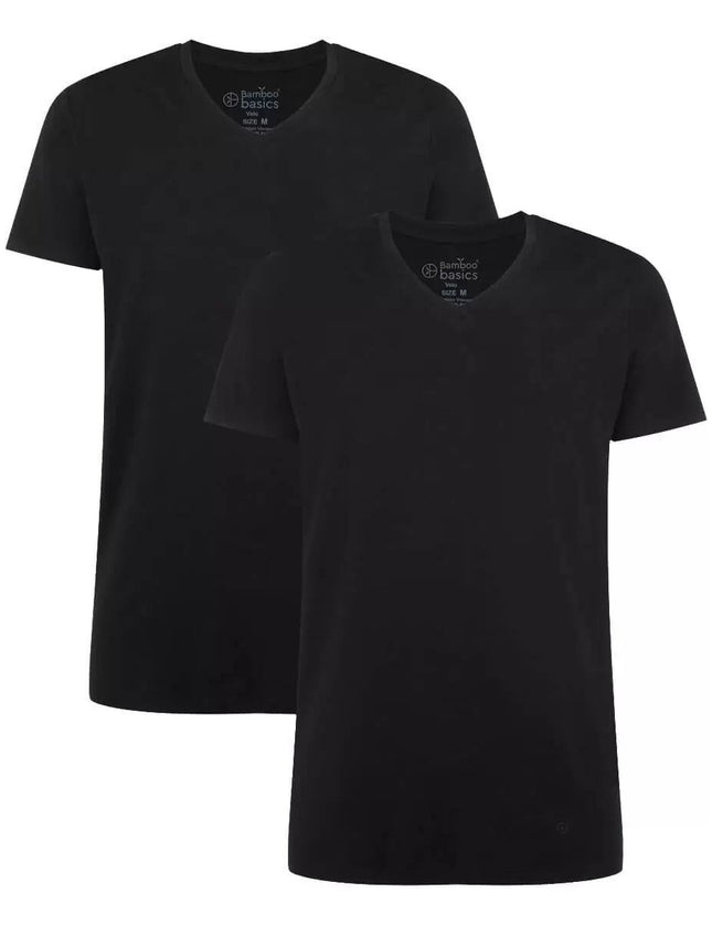 Bamboo basics Men 2 pack T-shirt V-hals Velo