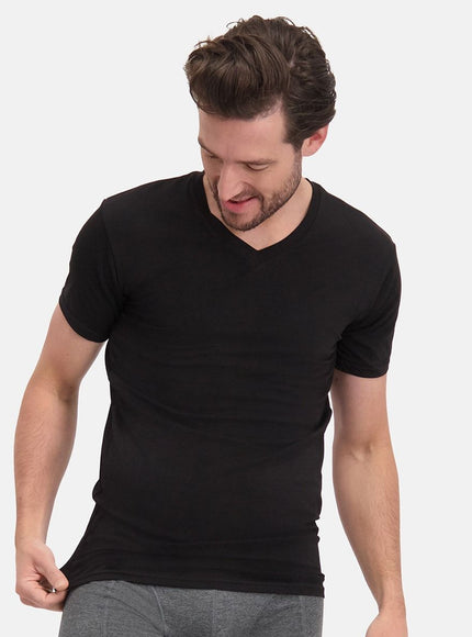 Bamboo basics Men 2 pack T-shirt V-hals Velo