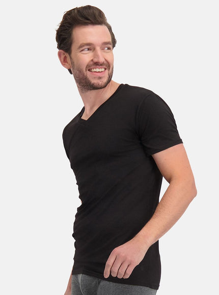 Bamboo basics Men 2 pack T-shirt V-hals Velo