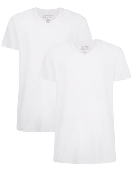 Bamboo basics Men 2 pack T-shirt V-hals Velo