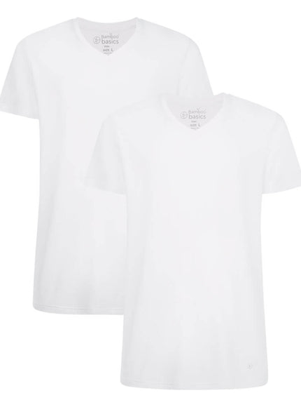 Bamboo basics Men 2 pack T-shirt V-hals Velo