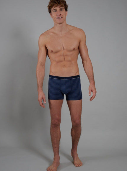 Ceceba 2 pack long boxers bamboo 20966 – blau ringel, op model