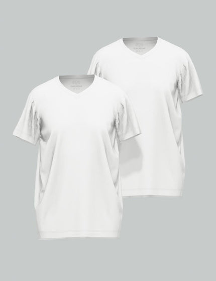 Ceceba 2 pack T-shirt V- Hals Konvex 31064 – Weiss