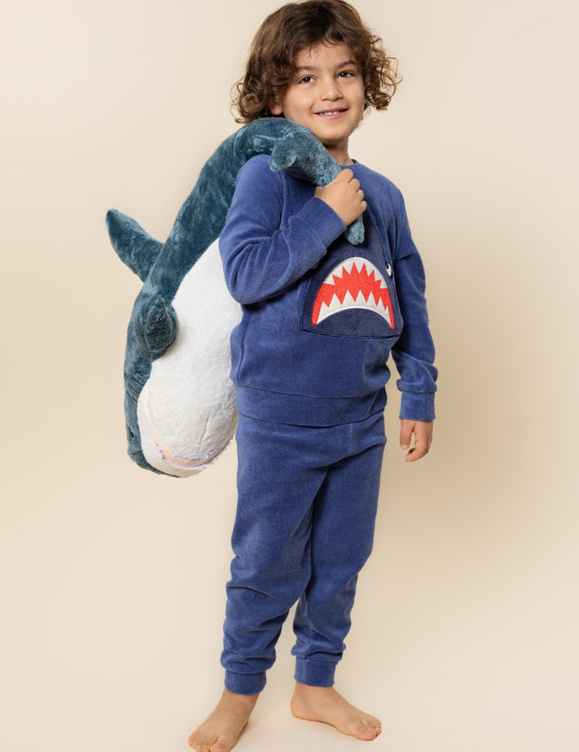 Charlie Choe boys velours lounge set m61053-42 blue Blue