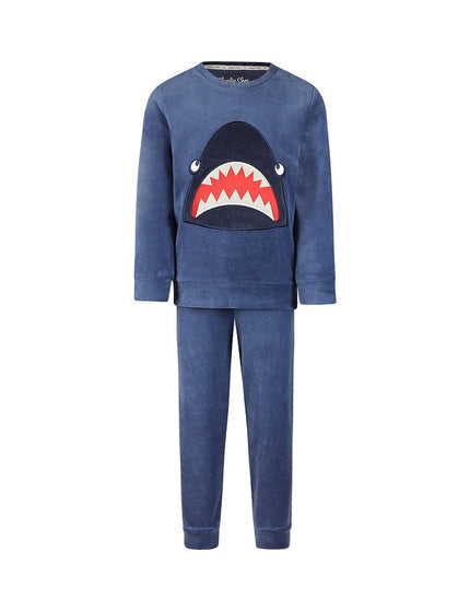 Charlie Choe boys velours lounge set m61053-42 blue Blue
