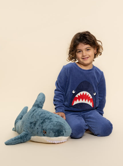 Charlie Choe boys velours lounge set m61053-42 blue Blue