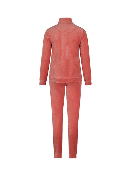 Charlie Choe Dames Homewear Set Velours m61106-38 dusty cedar – achterkant