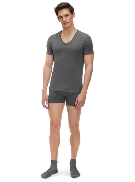 FALKE 2-Pack Heren Boxer Daily Comfort 68100 – dark grey -heather, op model