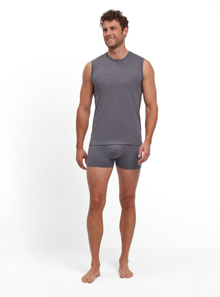 FALKE 2-Pack Heren Top Daily Comfort 68105 – dark grey -heather, op model