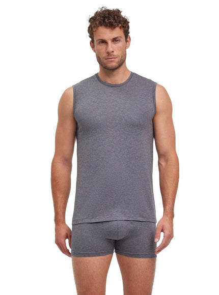 FALKE 2-Pack Heren Top Daily Comfort 68105 – dark grey -heather, op model