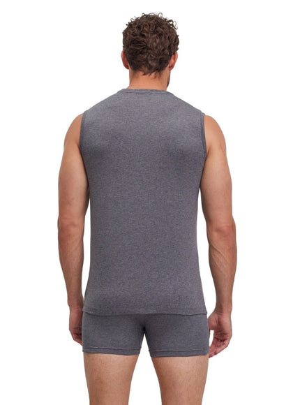 FALKE 2-Pack Heren Top Daily Comfort 68105 – dark grey -heather, op model