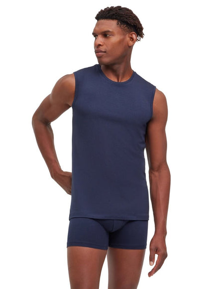 FALKE 2-Pack Heren Top Daily Comfort 68105 – midnight, op model