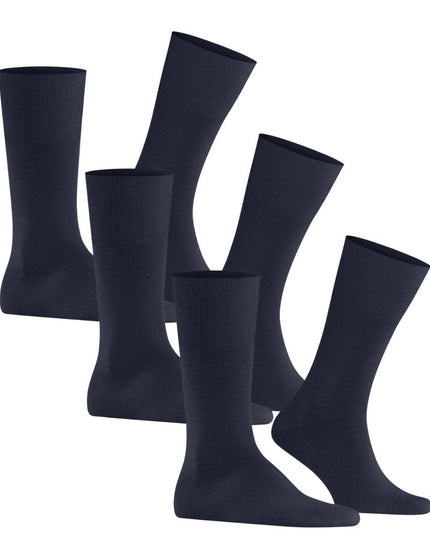 FALKE Airport 3 Pack Heren sokken 13007 – dark navy