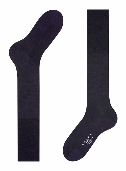 FALKE Airport Heren Kniekousen (15435) – Dark Navy, voorkant