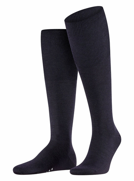 FALKE Airport Heren Kniekousen (15435) – Dark Navy, voorkant