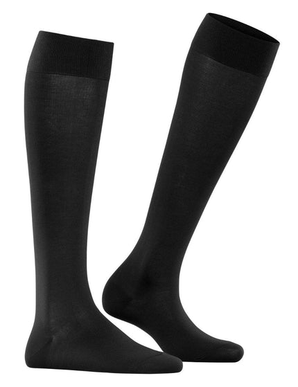 FALKE Cotton Touch Dames Kniekousen 46605 – Zwart