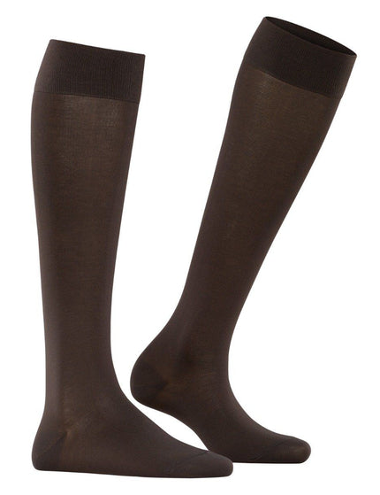 FALKE Cotton Touch Dames Kniekousen 46605 – dark brown