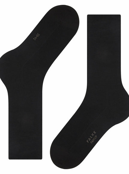 FALKE Family Heren Sokken 14657 – Zwart, voorkant