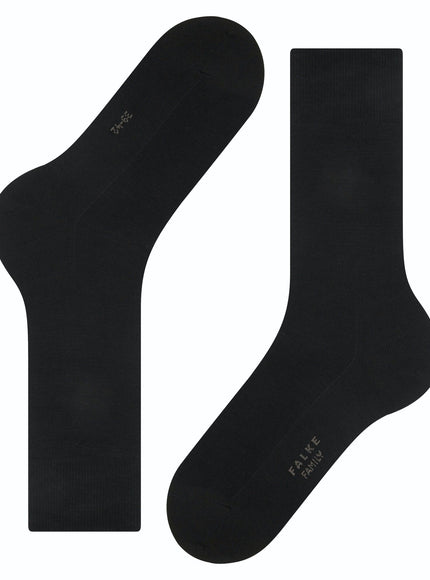 FALKE Family Heren Sokken 14657 – Zwart, voorkant