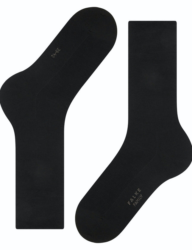 FALKE Family Heren Sokken 14657 – Zwart, voorkant