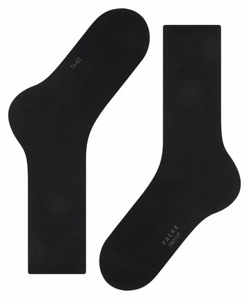 FALKE Family Heren Sokken 14657 – Zwart, voorkant