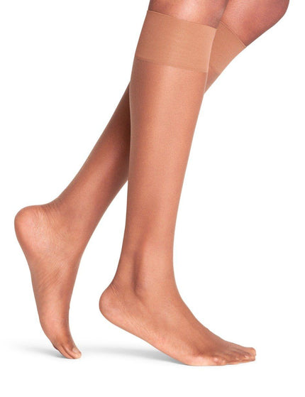 FALKE Shelina 12 DEN Dames Kniekousen 41726 – hazel