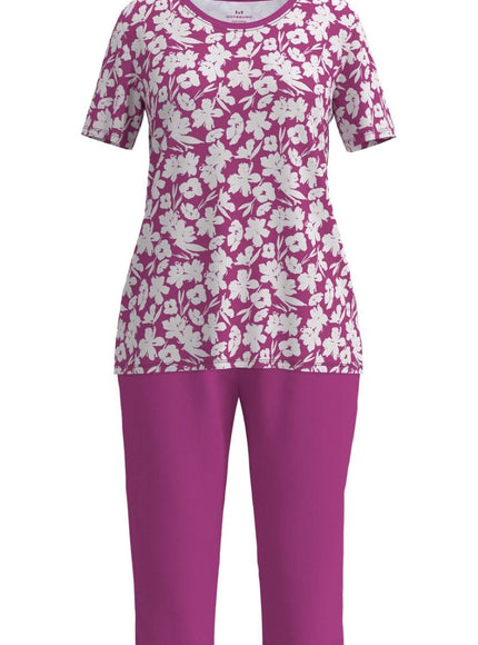Gotzburg dames Capri Pyjama 250272 425 rot-mittel-allover
