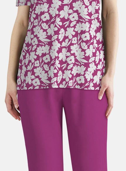 Gotzburg dames Capri Pyjama 250272 425 rot-mittel-allover