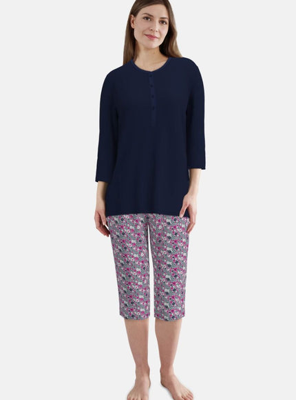 Gotzburg dames Capri Pyjama 250279 625 Blau