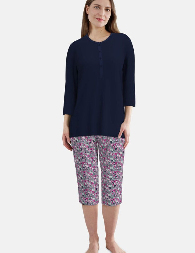 Gotzburg dames Capri Pyjama 250279 625 Blau