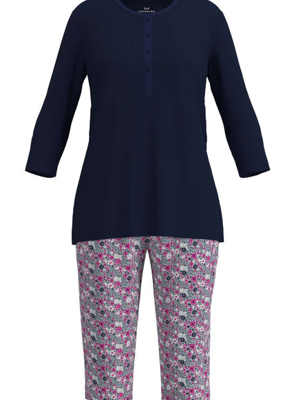 Gotzburg dames Capri Pyjama 250279 625 Blau