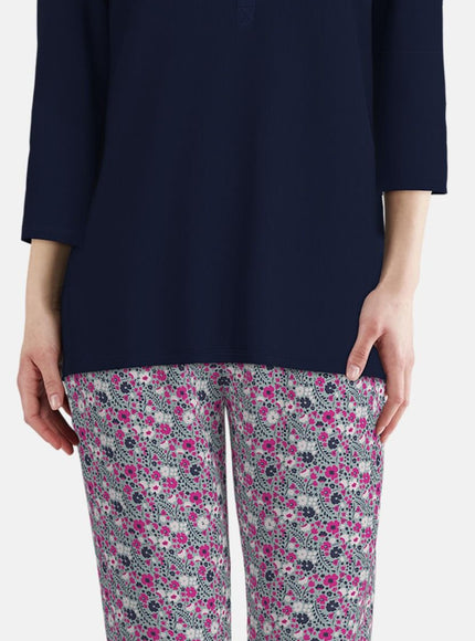 Gotzburg dames Capri Pyjama 250279 625 Blau