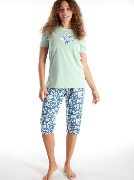 Gotzburg dames Capri  Pyjama 250291 325 grun-mittel