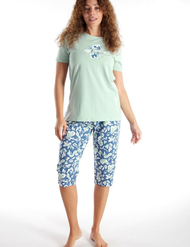 Gotzburg dames Capri  Pyjama 250291 325 grun-mittel