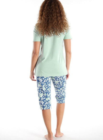 Gotzburg dames Capri  Pyjama 250291 325 grun-mittel
